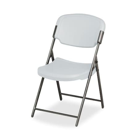 Iceberg Rough n Ready Commercial Folding Chair, Platinum Granite/Charcoal, 4 PK 64043